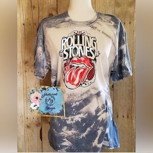 Nantuxent Designs Rolling Stones Tee Heather Charcoal S NWT IN PACKAGE